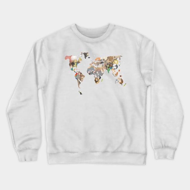 Beastly Planet Crewneck Sweatshirt by rcatron